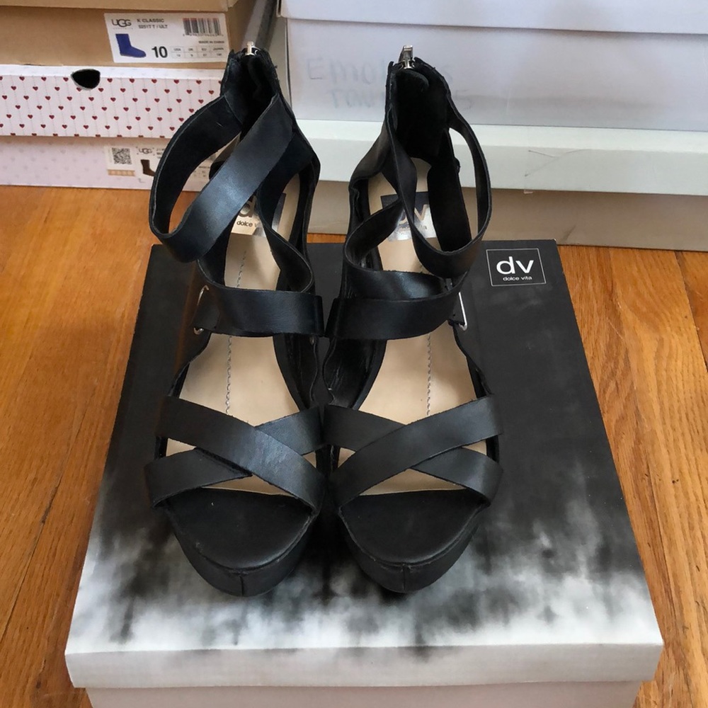 Dolce Vita Jury Black Platform Sandal 9.5